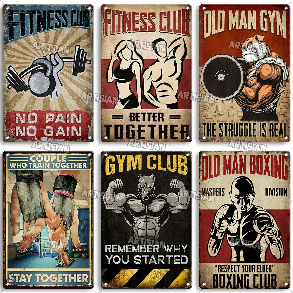 Винтажная металлическая таблич – обзор и цена Home Gym Setup